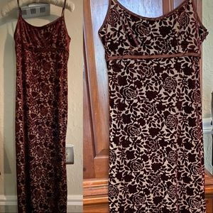 🌹SOLD 🌹two layer red velvet burnout dress